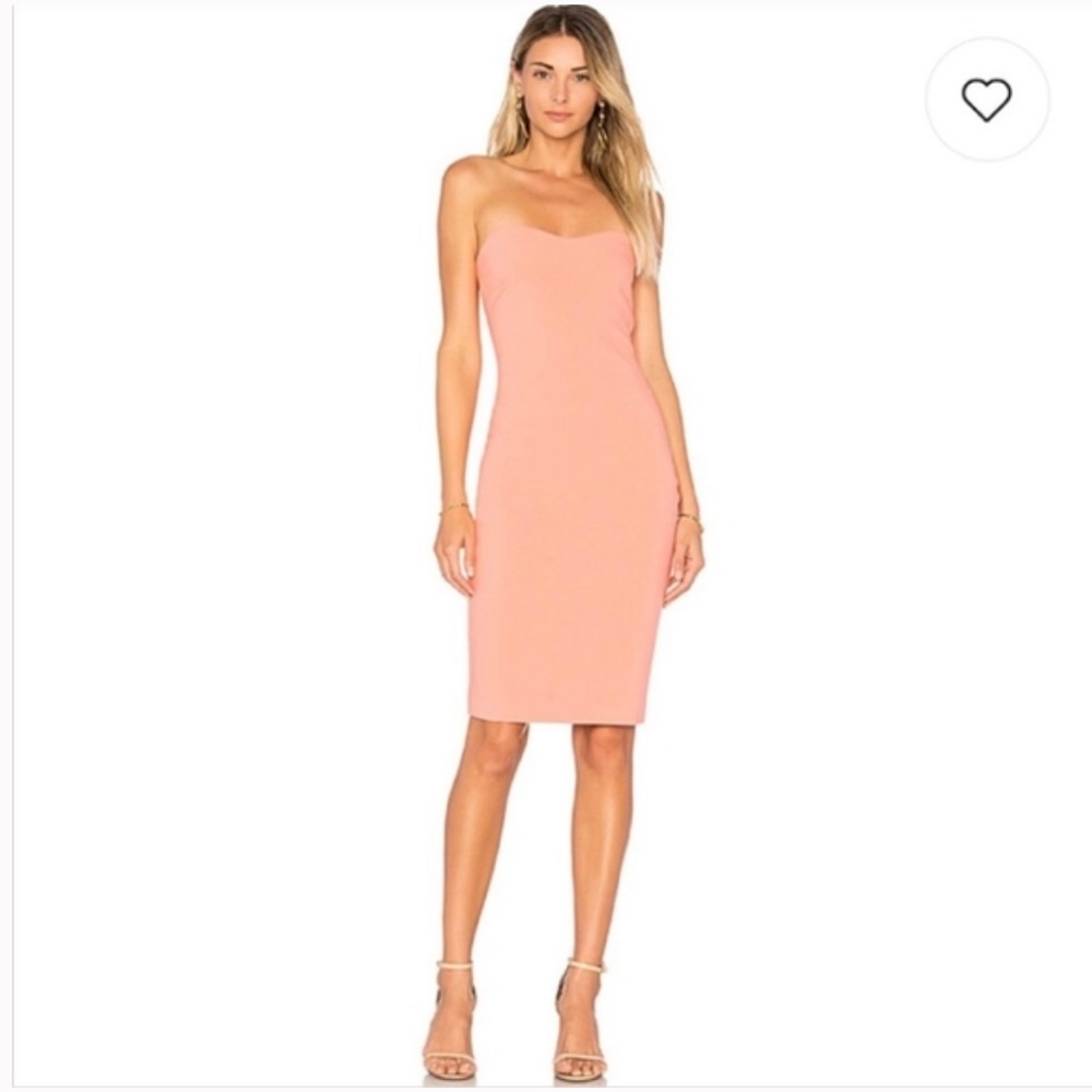 Likely x Revolve Laurens Strapless Dress apricot size 2